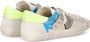 Philippe Model Witte en gele sneakers van leer Multicolor Heren - Thumbnail 7