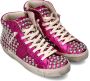 Philippe Model Fuchsia High-Top Studded Sneakers Pink Dames - Thumbnail 3