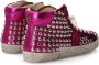 Philippe Model Fuchsia High-Top Studded Sneakers Pink Dames - Thumbnail 4