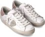 Philippe Model Witte leren sneakers met roze hiel White Dames - Thumbnail 2