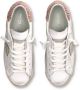 Philippe Model Witte leren sneakers met roze hiel White Dames - Thumbnail 4