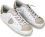 Philippe Model Vintage Leren Sneakers met Geborduurd Zig-Zag Badge White Dames - Thumbnail 4