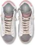 Philippe Model Leren High-Top Sneakers Antraciet Wit Multicolor Dames - Thumbnail 4