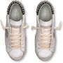 Philippe Model Gestudde Tennissneakers Wit Zwart White - Thumbnail 7