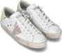Philippe Model Prsx Witte Sneakers met Verouderd en Slangeneffect White Dames - Thumbnail 4