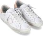 Philippe Model Roze Suède Geborduurde Lage Top Sneakers Multicolor Dames - Thumbnail 11