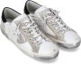Philippe Model Paris X Sneaker van leer en wit suède met zwarte spoiler Wit - Thumbnail 5