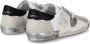 Philippe Model Paris X Sneaker van leer en wit suède met zwarte spoiler Wit - Thumbnail 6