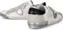 Philippe Model Paris X Sneaker van leer en wit suède met zwarte spoiler Wit - Thumbnail 9