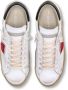 Philippe Model Witte Sneakers Leder Katoen Rubber Zool Multicolor Heren - Thumbnail 7