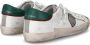 Philippe Model Witte lage sneakers met gebruikte behandeling en gekleurde randen White Heren - Thumbnail 8
