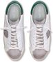 Philippe Model Witte lage sneakers met gebruikte behandeling en gekleurde randen White Heren - Thumbnail 9