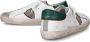 Philippe Model Witte lage sneakers met gebruikte behandeling en gekleurde randen White Heren - Thumbnail 11