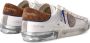 Philippe Model Witte Kalfsleren Lage Sneakers met Metalen Details White Heren - Thumbnail 10