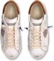 Philippe Model Witte Kalfsleren Lage Sneakers met Metalen Details White Heren - Thumbnail 11
