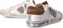 Philippe Model Witte Kalfsleren Lage Sneakers met Metalen Details White Heren - Thumbnail 13