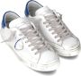 Philippe Model Witte en Blauwe Leren Lage Sneakers White Heren - Thumbnail 8