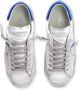 Philippe Model Witte en Blauwe Leren Lage Sneakers White Heren - Thumbnail 10