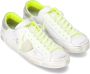 Philippe Model Vintage Distressed Lace-Up Sneakers White Heren - Thumbnail 18