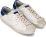 Philippe Model Witte Vetersneakers met Distressed Finish White Heren - Thumbnail 4