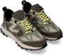 Philippe Model Groen Multikleur Rocx Leren Lage Sneakers Grijs Heren - Thumbnail 2