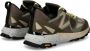 Philippe Model Groen Multikleur Rocx Leren Lage Sneakers Grijs Heren - Thumbnail 3