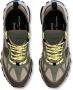Philippe Model Groen Multikleur Rocx Leren Lage Sneakers Grijs Heren - Thumbnail 4