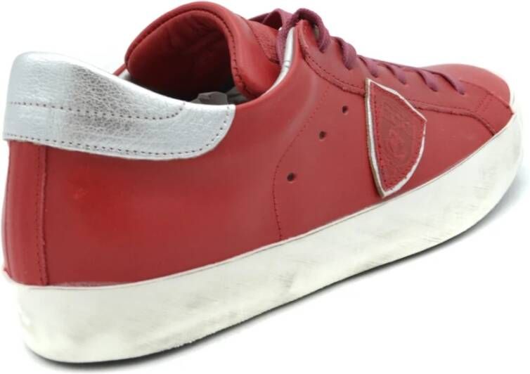 Philippe Model Hoge Top Sneakers Rood Dames