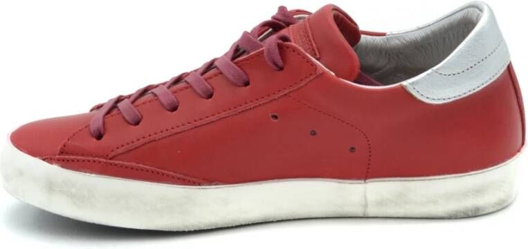 Philippe Model Hoge Top Sneakers Rood Dames