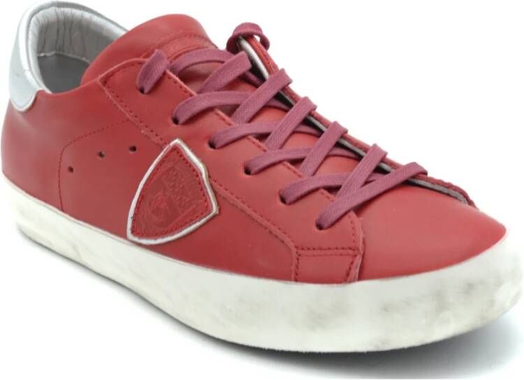 Philippe Model Hoge Top Sneakers Rood Dames