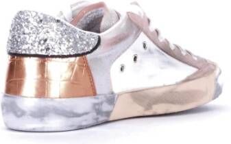 Philippe Model Dames Sneakers met Glitter Stijlvol en Comfortabel Roze Dames