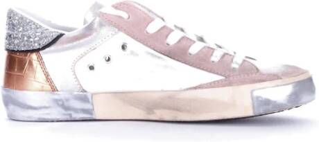 Philippe Model Dames Sneakers met Glitter Stijlvol en Comfortabel Roze Dames