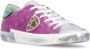 Philippe Model Metallic Leren Sneakers met Gebruikt Effect Zool Roze Dames - Thumbnail 10