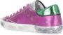 Philippe Model Metallic Leren Sneakers met Gebruikt Effect Zool Roze Dames - Thumbnail 12