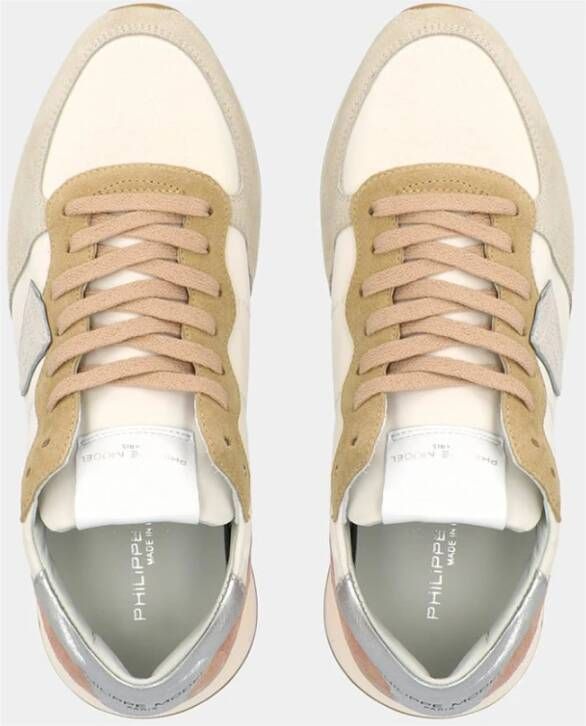 Philippe Model Stijlvolle Sneakers met Bruine EVA Zool Beige Dames