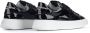 Philippe Model Zwarte Temple Sneakers met Logo Plaque Zwart Dames - Thumbnail 8