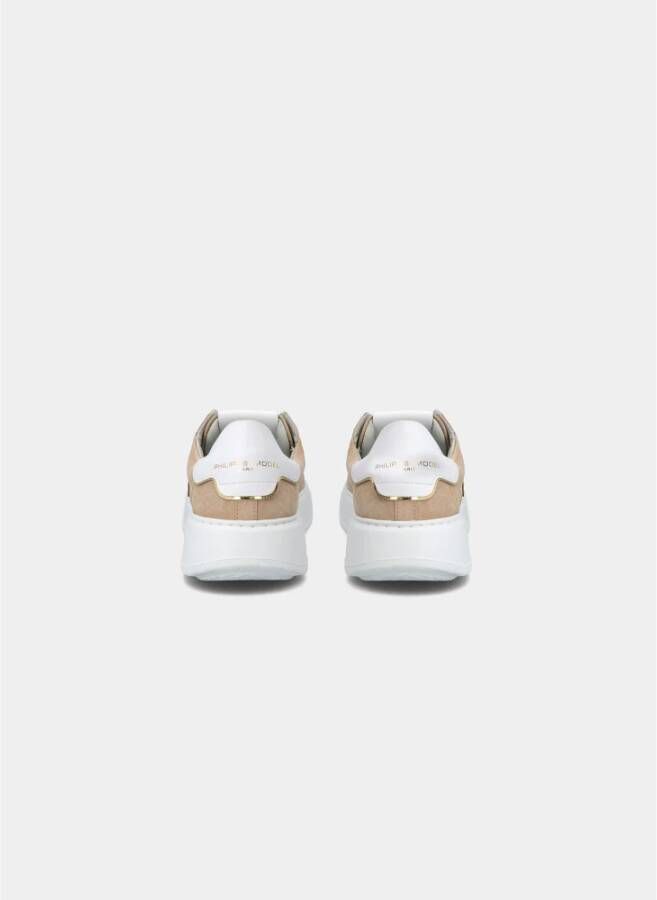 Philippe Model Temple Sneakers Trendy en Comfortabel Beige Dames