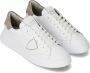 Philippe Model Eenvoudige Temple Sneakers met Vetersluiting White Heren - Thumbnail 3
