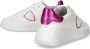 Philippe Model Logo Leren Sneakers Witte Leren Temple Sneakers met Metallic Details White Dames - Thumbnail 11