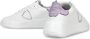 Philippe Model Witte+Lichtblauwe Sneakers met Metallic Accenten White Dames - Thumbnail 2
