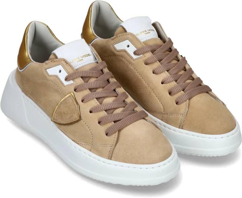 Philippe Model Sneakers Tres Temple Tennis Beige Dames