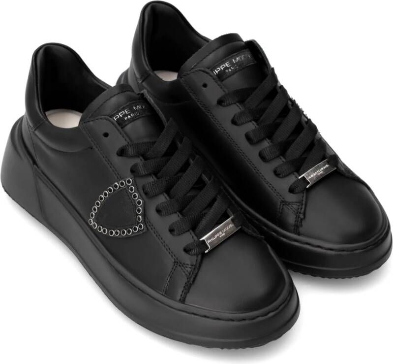 Philippe Model Sneakers Tres Temple Tennis Black Dames