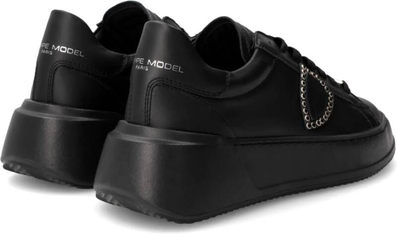 Philippe Model Sneakers Tres Temple Tennis Black Dames