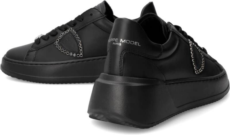 Philippe Model Sneakers Tres Temple Tennis Black Dames