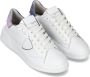 Philippe Model Witte+Lichtblauwe Sneakers met Metallic Accenten White Dames - Thumbnail 5