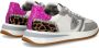 Philippe Model Stijlvolle Urban Trainer met Dierenprint White Dames - Thumbnail 6