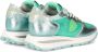 PHILIPPE MODEL Lage Sneakers Dames Tropez Haute Low Woman Maat: 41 Materiaal: Leer Kleur: Groen - Thumbnail 4