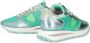 PHILIPPE MODEL Lage Sneakers Dames Tropez Haute Low Woman Maat: 41 Materiaal: Leer Kleur: Groen - Thumbnail 7