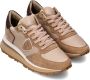 Philippe Model Beige Hardloopschoenen met Metallic Accenten Beige Dames - Thumbnail 3