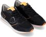 Philippe Model Effen Patroon Leren Sneakers voor Heren Zwart Heren - Thumbnail 6